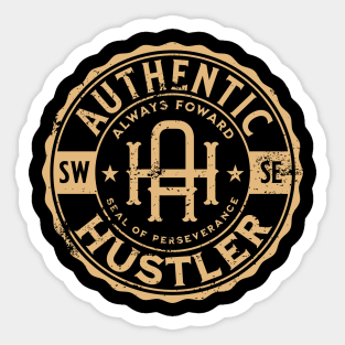 Authentic Hustler distressed seal Sticker